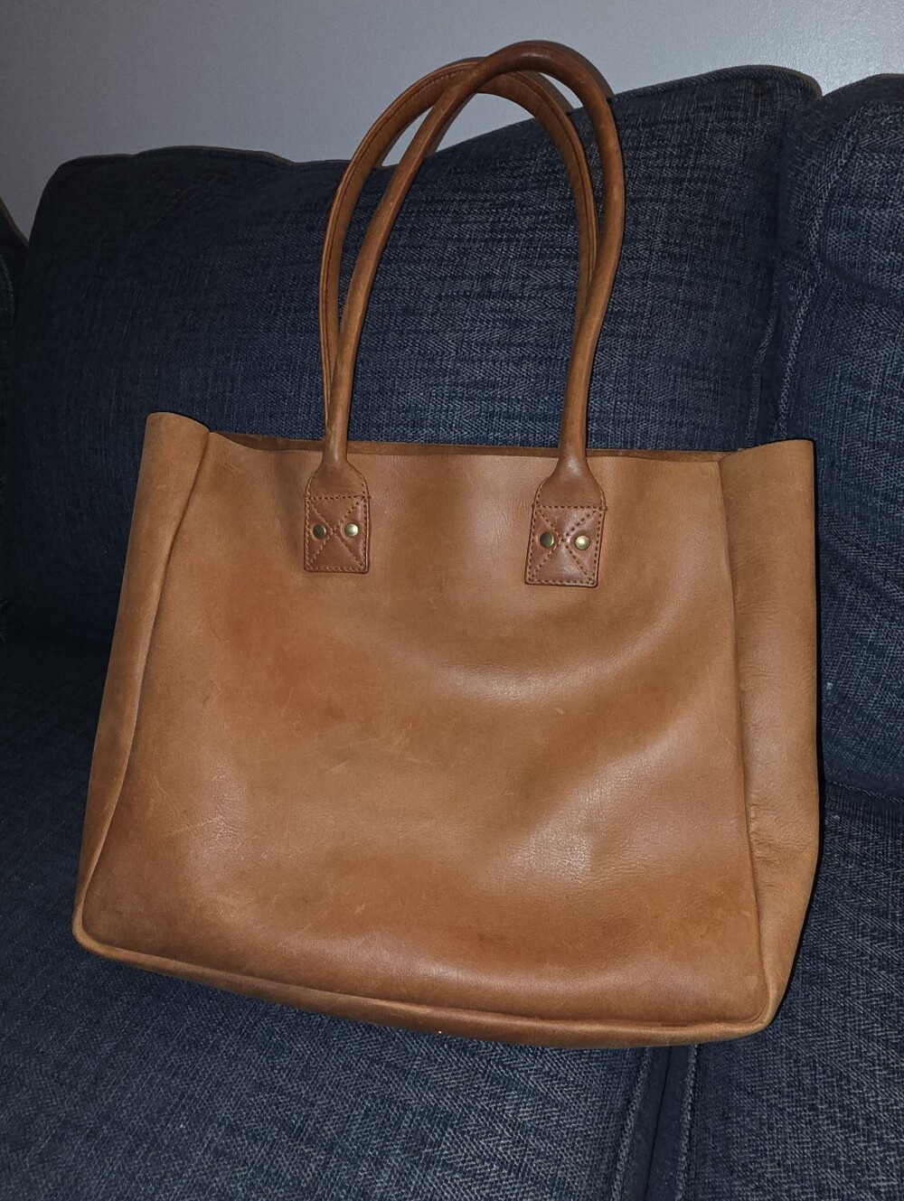Parker Clay Merkato Signature Tote Rust Brown Ethiopian Leather Large Shopper - Picture 2 of 7